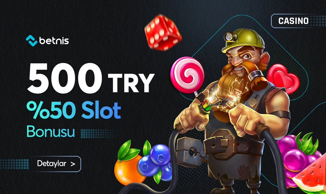 Betnis %50 - 500 TRY Slot Bonusu